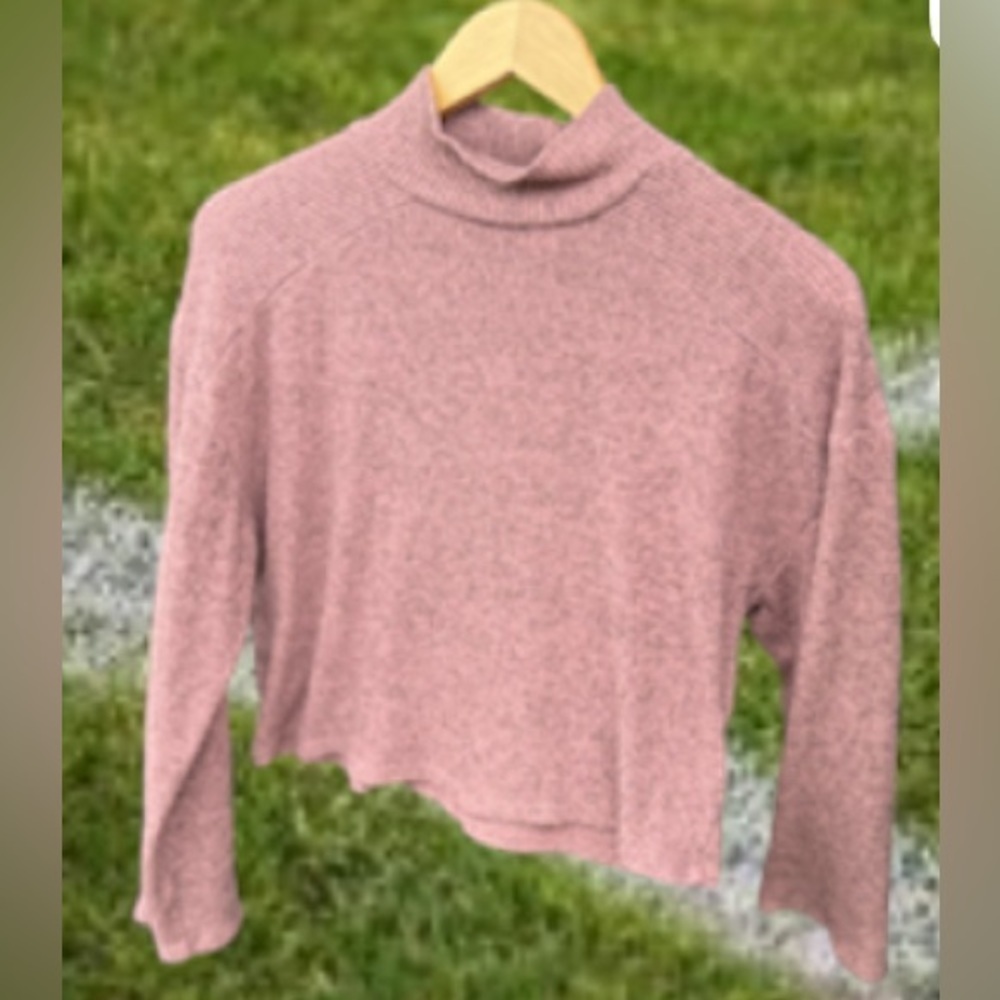Topshop High Neck Sweater Topshop Women's Puff Sleeve Size S (4-6) Pink
